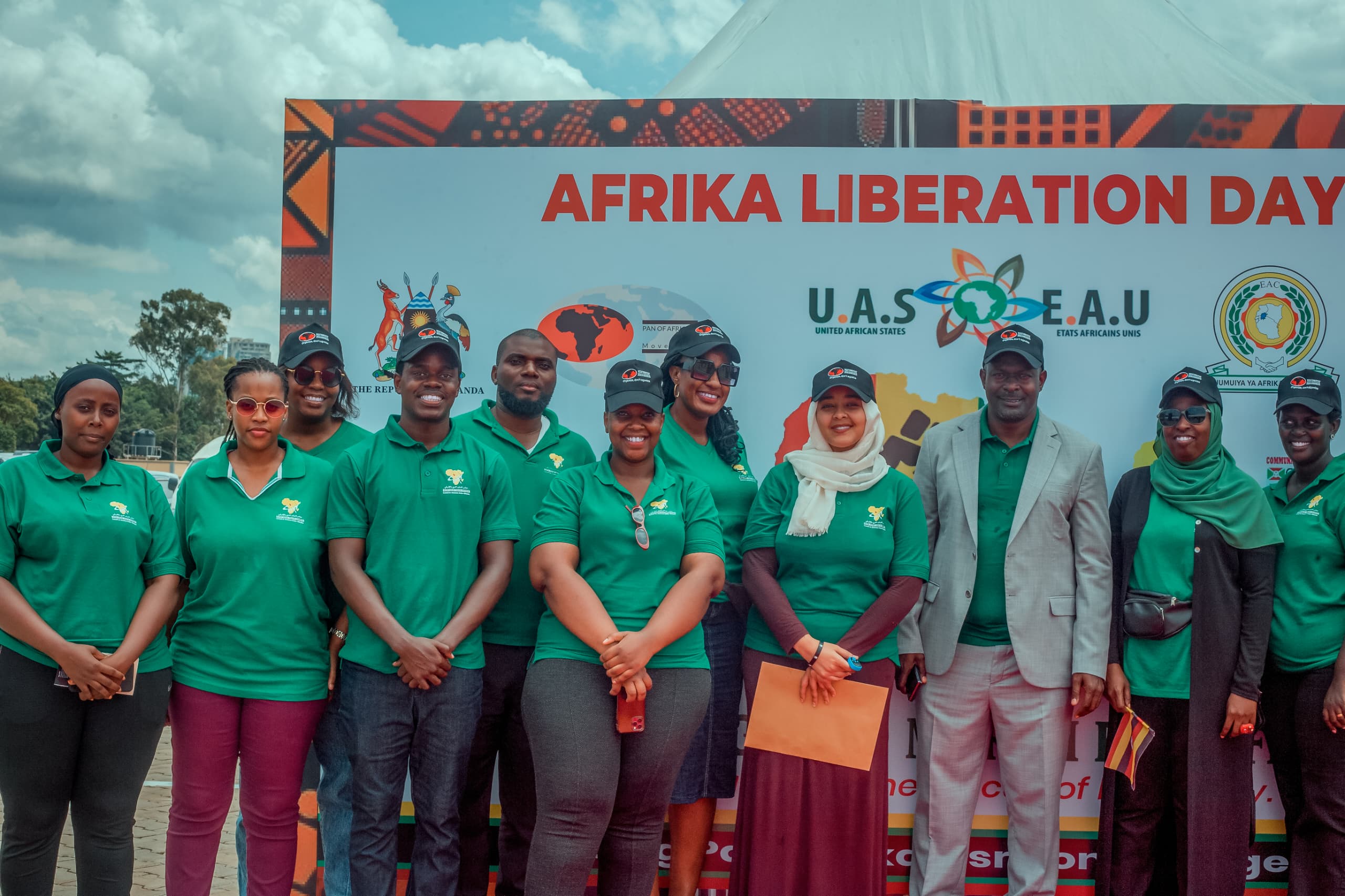 AAYC Secretary General Hon. Dr. Abbas Agaba (in grey suit) alongside the dedicated team driving youth empowerment across the Afro-Arab region.